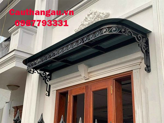 Mái che sắt nghệ thuật kính cường lực tại hà nội Mái che sắt nghệ thuật kính cường lực tại hà nội